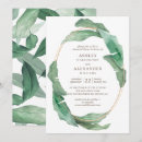 Search for watercolor rehearsal dinner invitations Greenery