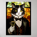 Search for glass of wine posters Cat