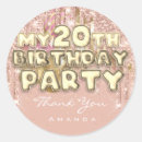 Search for 20th birthday stickers Glitter