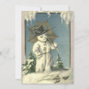 Search for vintage winter scene christmas cards Snowman