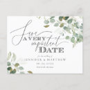 Search for watercolor save the date postcards Greenery