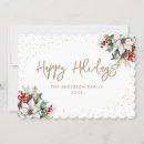 Search for white gold christmas cards Botanical