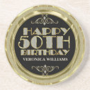 Search for happy 50th birthday coasters Gold