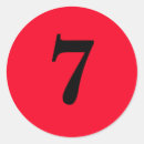 Search for sevens stickers Red