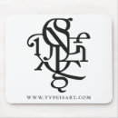 Search for characters mousepads Typography