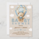 Search for balloon baby boy shower invitations Blue and white