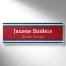 Search for red white blue name tags Stripes