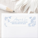 Search for french wedding return address labels Toile de jouy