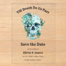Search for skull save the dates Black and white