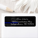 Search for thin blue line return address labels Patriotic