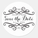 Search for vintage save the date stickers Typography