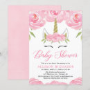 Search for unicorn baby shower invitations Blush pink