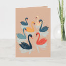 Search for swimming christmas cards Seven swans swimming