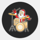 Search for funny drummer stickers Santa