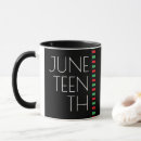 Search for black red green mugs Juneteenth