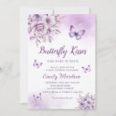 Search for purple butterfly baby shower invitations Boho