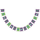 Search for green and purple bunting flags Baby shower