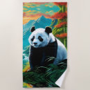 Search for panda beach towels Black and white