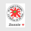 Search for funny tomato stickers Red