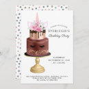 Search for chocolate cake birthday invitations Watercolor