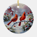 Search for red cardinal bird christmas tree decorations Festive