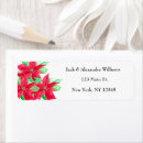 Search for poinsettia return address labels Flower
