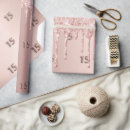 Search for quinceanera wrapping paper Pink