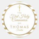 Search for elegant gold cross stickers First holy communion