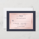 Search for navy and rose gold rsvp cards Simple