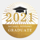 Search for gold foil graduation stickers Celebration