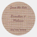 Search for burlap save the date stickers Brown