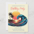 Search for waves birthday invitations Pool