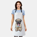 Search for funny pug aprons Cartoon