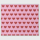 Search for vintage valentines day wrapping paper Red