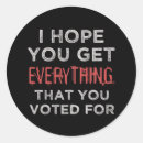Search for anti voting stickers Funny