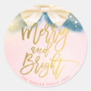 Search for happy holiday pink stickers Merry and bright