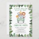 Search for wild one boy invitations Safari animals