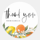 Search for botanical thank you stickers Lemon