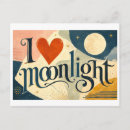 Search for moonlight postcards Illustration