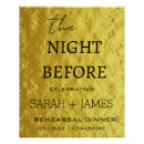 Search for rehearsal dinner wedding posters The night before