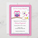 Search for purple owl baby shower invitations Baby girl