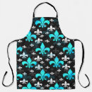 Search for fleur de lis aprons Blue