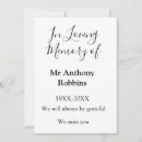 Search for modern funeral invitations In loving memory of