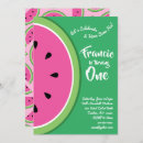 Search for watermelon 1st birthday invitations Tropical
