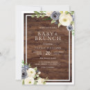 Search for brunch and bubbly baby shower invitations Rustic