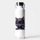 Search for black cat water bottles Kawaii