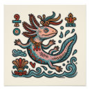 Search for axolotl art Vintage