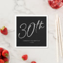 Search for 30th birthday napkins Minimalist