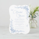 Search for blue floral bridal shower invitations Vintage