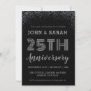 Search for 25th silver anniversary invitations Modern elegant